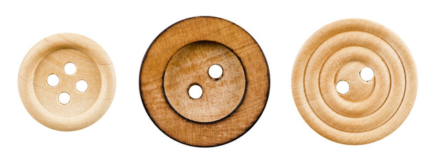 木製のボタン
