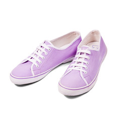 Pair of sneakers isolated on white background. Isolation path in