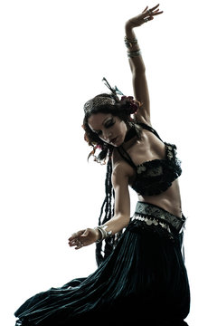 arabic woman belly dancer dancing