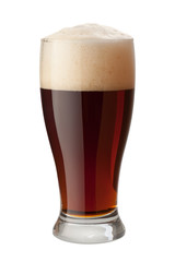 Dark Ale Isolated with clipping path