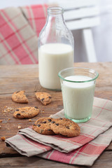 Milk with cookies