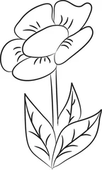 Gardinen Schöne Cartoon-Blume. Vektor © ARNICA