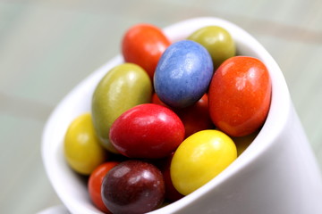 colorful chocolate drops