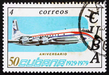 Postage stamp Cuba 1979 Brittania, Airplane