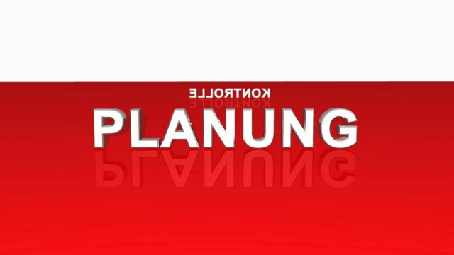 Text Drehung - Analyse Planung Durchf&uuml;hrung Kontrolle Rot 2