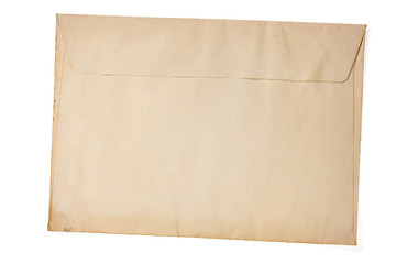 old retro envelope isolated on white