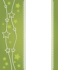 Abstract green background with the stars
