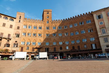 Obraz premium Piazza del Campo, Central Square of Siena, Tuscany, Italy