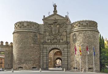 Puerta Nueva de Bisagra, in  Toledo, Spain - obrazy, fototapety, plakaty