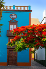 Naklejka na ściany i meble Santa Cruz de la Palma, kolonialne fasadach