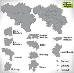 Landkarte von Belgien