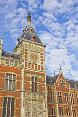 View of the Amsterdam Central Station