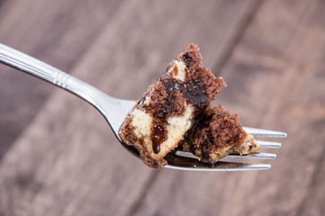 Piece of Cake on a fork