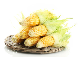 fresh corn, isolated on white