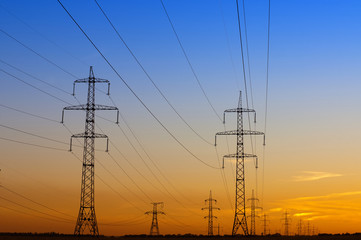 Fototapeta premium Power lines.