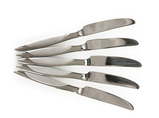 a set of knives isolated on white