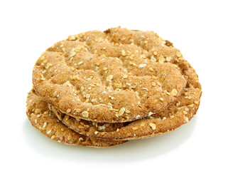 tasty crispbread isolated on white