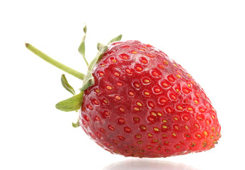 sweet ripe strawberry isolated on white