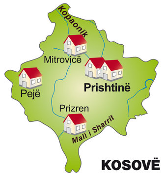 Internetmap of  Kosovo