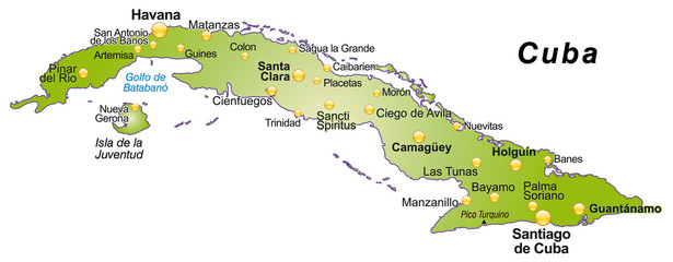 Umgebungskarte von Kuba
