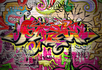 Graffiti Art Vector Background - obrazy, fototapety, plakaty