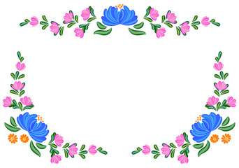 トールペイントの花模様