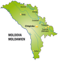 Übersichtskarte von Moldawien