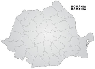Grenzkarte von Rumänien