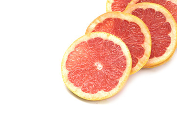 Naklejka na ściany i meble grapefruit cut in pieces border