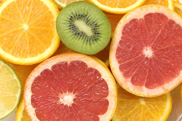 Composition of four different Citrus fruits