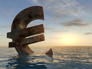 Fototapeta premium High resolution conceptual 3D currency euro symbol