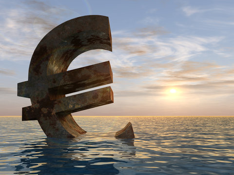 High resolution conceptual 3D currency euro symbol