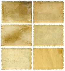 Vintage concept old retro aged paper texture isolated on white