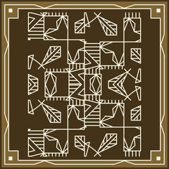 Folk Motif Design wall painting