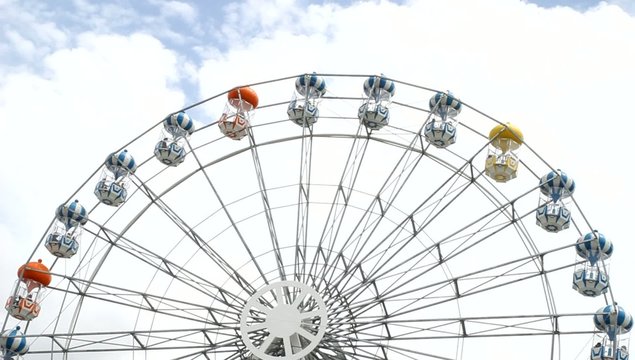Colorful Ferris Wheel in an amusement park