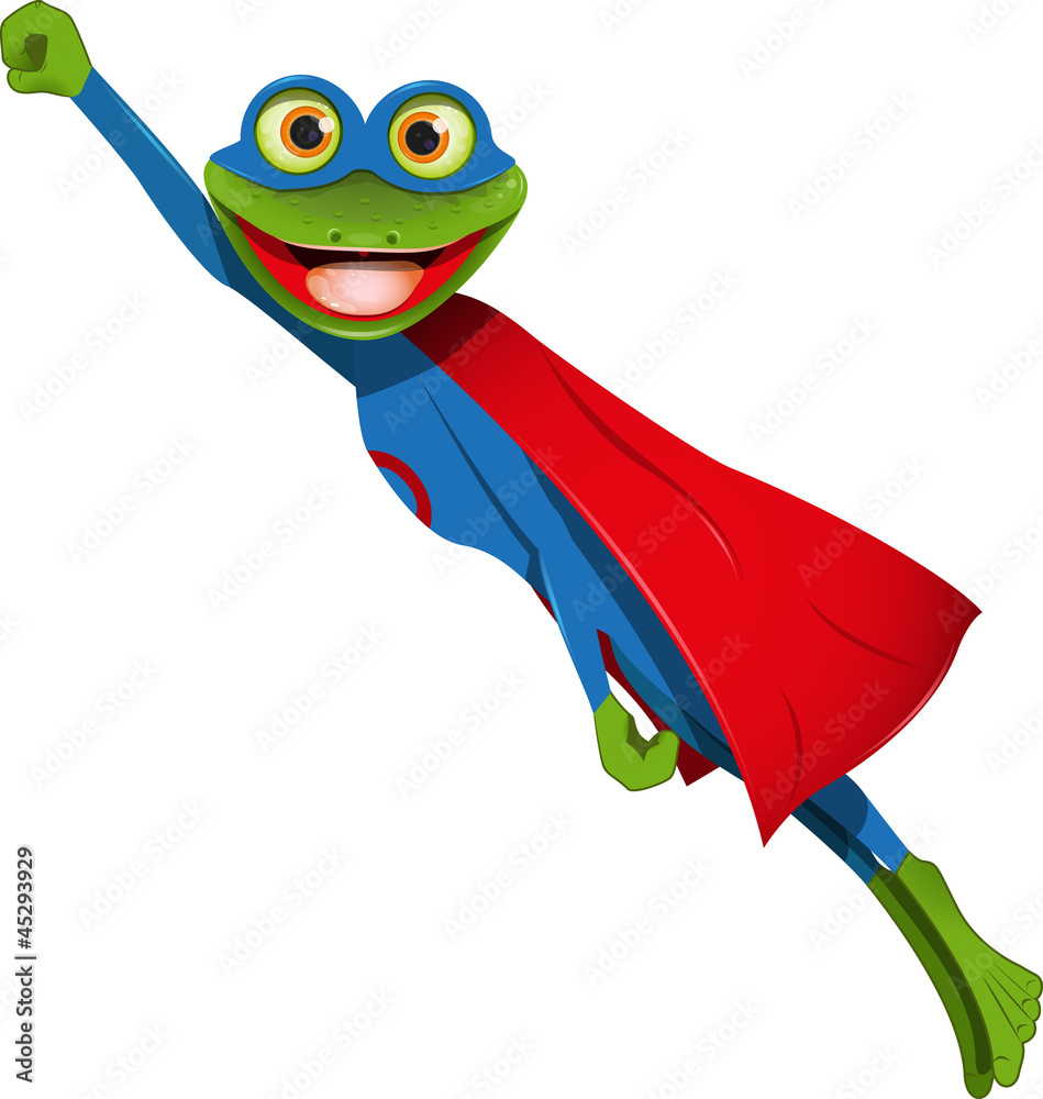 Wall mural frog superman