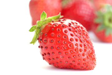 fresh strawberry on white background