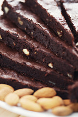 brownie with almonds