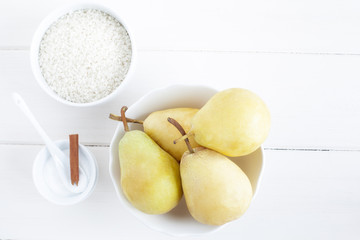 Zutaten für ein Milchreis Dessert