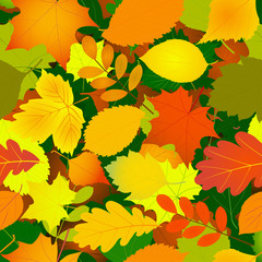 autumn leaves seamless pattern