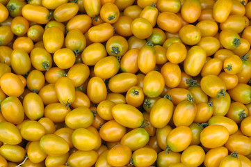 Little golden tomatoes background