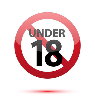 Under Eighteen Sign