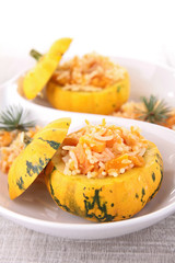 stuffed pumkpin with risotto