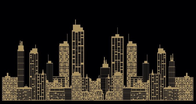 Golden city background