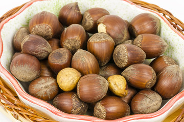 hazelnuts in a basket
