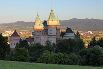 Bojnice castle at sunset - Slovakia