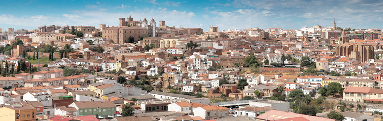 Fototapeta na wymiar Daytime panorama of Caceres