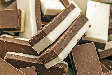 Chocolate bars white and brown
