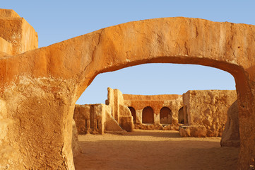 Film Star Wars situé dans le désert du Sahara en Tunisie, Afrique