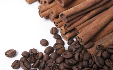 Obraz na płótnie Canvas Cinnamon and coffee